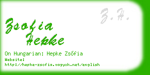 zsofia hepke business card