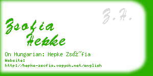 zsofia hepke business card
